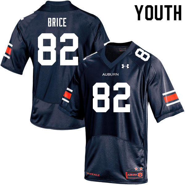 Youth #82 Hayden Brice Auburn Tigers College Football Jerseys Sale-Navy
